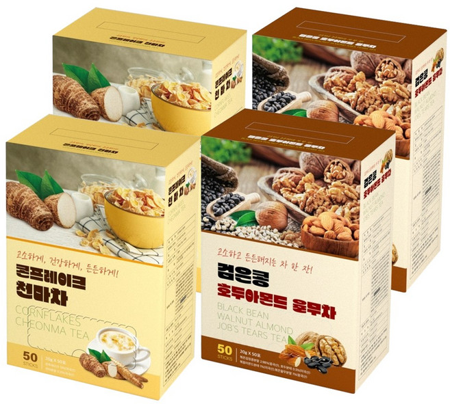 지노 콘프레이크 천마차 100T+ 검은콩 호두아몬드 율무차 100T, 20g, 1세트, 200개입