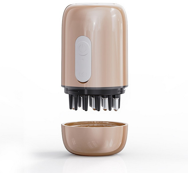 도포기 전동두피상약기 붉은 빛 마사지 경락 빗 EMS 발모액 투약기, 금색, JY-YS500