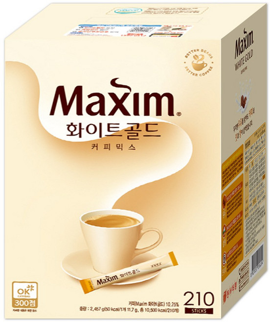 맥심 화이트골드 커피믹스, 11.7g, 210개입, 1개