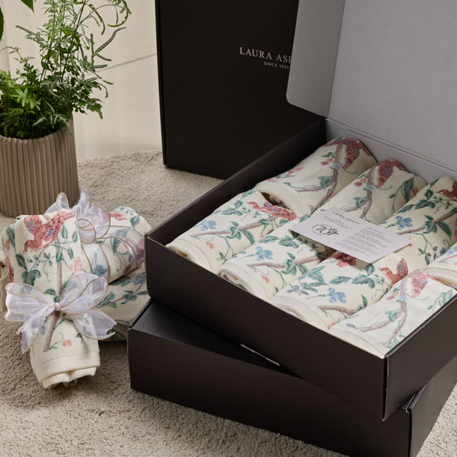 로라애슐리 수건 60수 썸머펠리스 레드 8장 집들이 선물세트, 8개