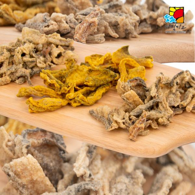 명태껍질튀각 튀김 황태부각 황태칩 북어껍질튀김 북어껍데기 마른북어 명태부산물 맥주안주 베스트 혼술안주, 1개