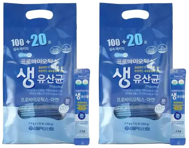 내일도착 서울약사신협 프로바이오틱스 생유산균 120포 2세트 (8개월분), 2.5g
