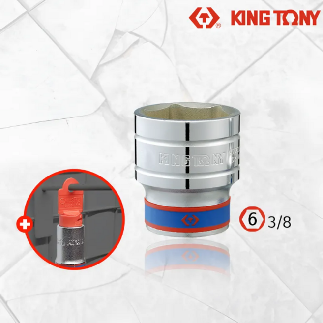 킹토니 6각 3/8 숏 17mm 복스알 + 복스알 걸이, 1세트