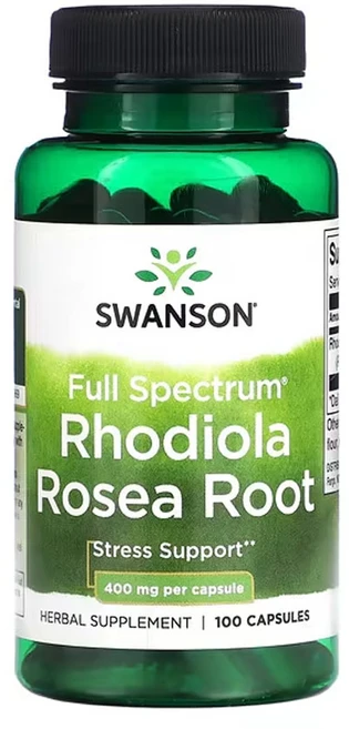 스완슨 풀 스펙트럼 홍경천 Rhodiola Rosea Root 400mg 100캡슐, 1개, 100정 - 쿠팡
