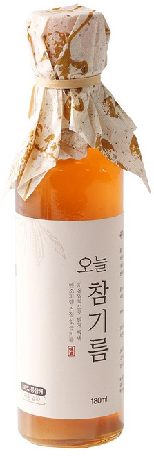 저온압착 통참깨 오늘참기름, 1개, 180ml