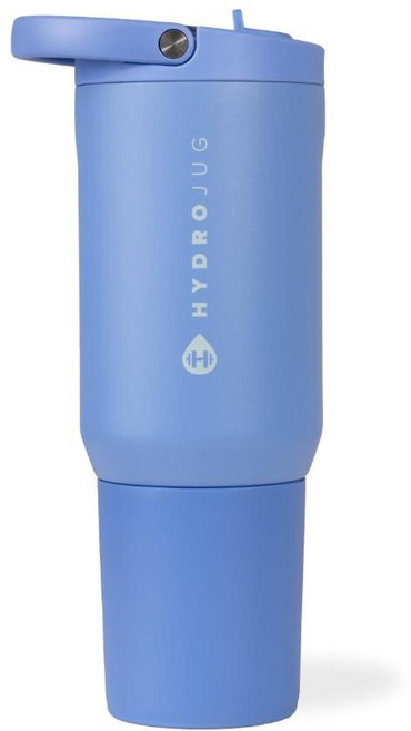 HydroJug 스포츠 - 빨대가 있는 스테인리스 스틸 텀블러 진공 단열 591.5ml(20온스) 누출 방지 물병 인체 공학적 디자인 재사용 가능 식기 세척기 사용 고, 20온스_165174, 라이트 블루