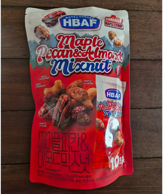 HBAF 바프 메이플 피칸 앤 아몬드 믹스넛 20g x 10봉, 10개