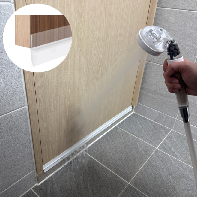 비바룸 욕실문 물막이 방풍 문틈막이, 투명, 2개