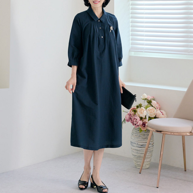 로즈맘 엄마옷 윤빈카라인견원피스DH5563112