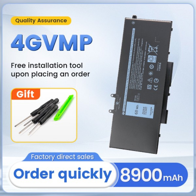 SOMI 4GVMP 노트북 배터리 Dell Latitude 5400 5500 5410 5510 E5400 E5500 Inspiron 7590 7591 7791 2-in-, 01 검정색, 01 China Mainland, 01 8960mAh (8960밀리암페어시)