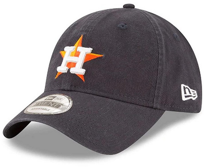 New Era MLB 카키 코어 클래식 9TWENTY 조절 가능한 모자 캡 프리 사이즈 Houston Astros., Houston Astros