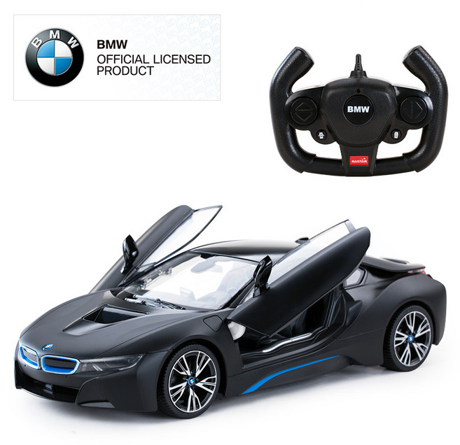 RASTAR/Xinghui BMW i8 원격 제어 자동차는 문 원격 제어 자동차 어린이 전기 경주 소년 장난감을 열 수 있습니다, 1:14 충전 에디션 화이트, 1개
