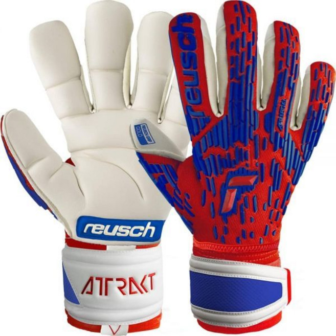 Reusch Attrakt Freegel 골드 핑거 서포트 축구 장갑 글러브, 10, 1개