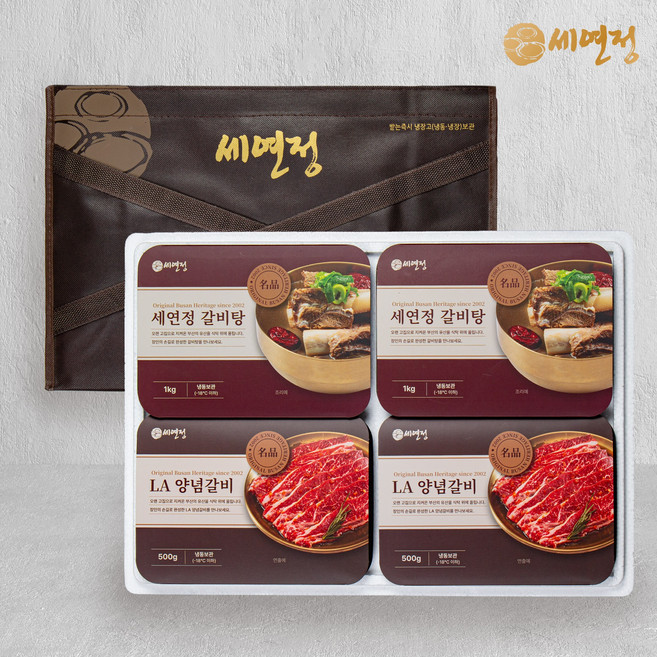 세연정 갈비탕2팩+LA양념갈비2팩 세트