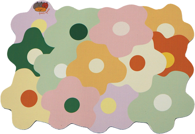 가티가티 고양이 식기매트 강아지 세탁기사용가능, 1개, 멀티