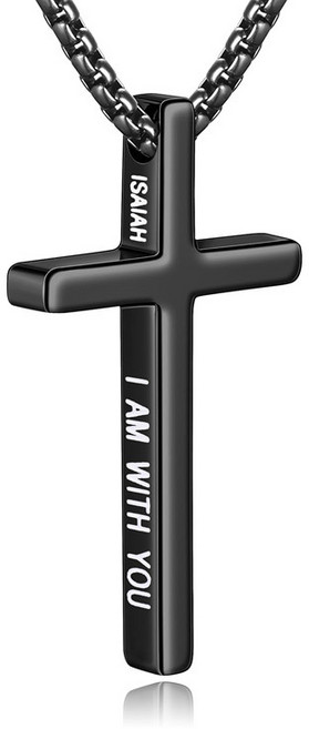 서플라이랩 써지컬스틸 뉴성경 말씀 십자가 목걸이 펜던트