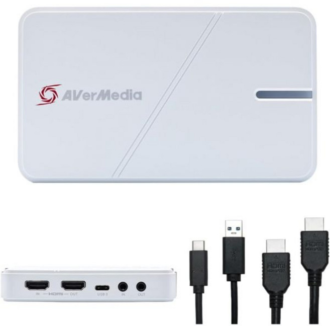 AVerMedia스트리밍 및 게임용 HDMI 2.1 캡처 카드 4K VRR HDR 지원 PS5 Xbox Series X/S PS4 Switch GC553G2 Live Gamer, 4K30 VRR - GC551G2 white, 1개