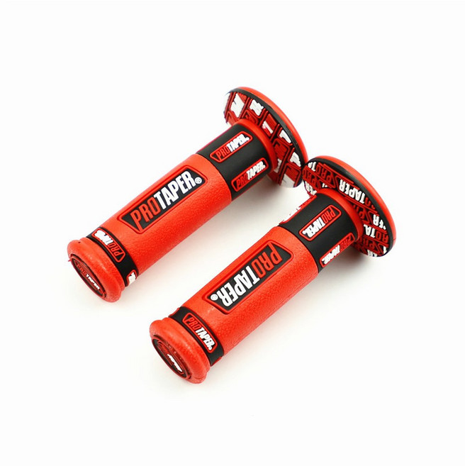 프로 테이퍼 오토바이 젤 핸들 22mm 더트 7/8 그립 모토크로스 피트 바 자전거 인치 프로테이퍼 고무 핸드 브레이크, Red, 1개