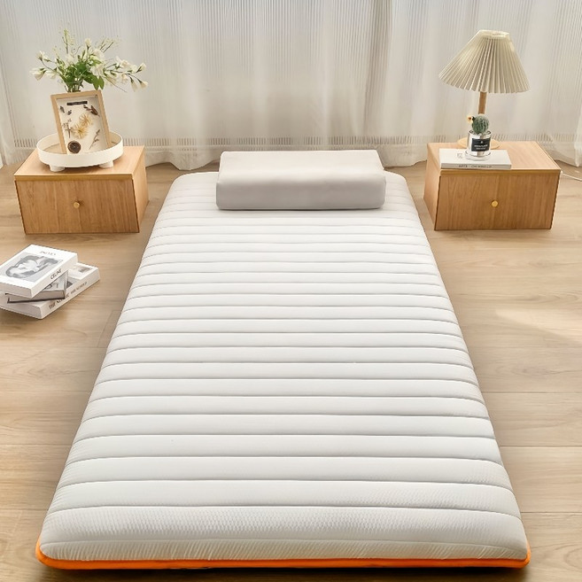 혜신 접이식 매트리스 프리미엄 고급 천연 라텍스 메모리폼, 8cm, 흰색