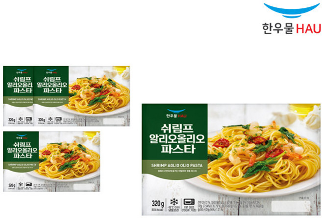 [자연맘스토리] 한우물 쉬림프 알리오올리오 파스타 320g x 4개