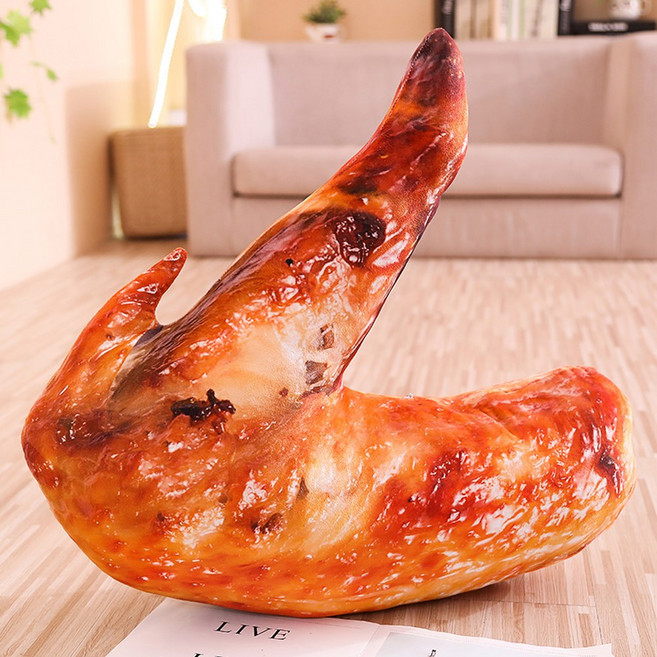 족발 대형 닭다리 낮잠 인형 베개 족발인형 쿠션 뽀글이 통닭 닭다리인형 모양 시뮬레이션, 오리온 닭날개 60cm, 분류 참조, 1개