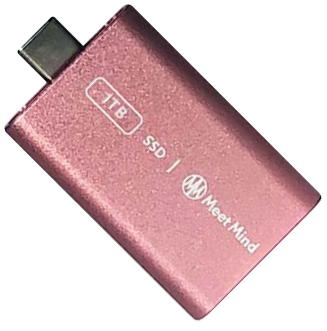 Meet Mind SSD Mini 固態行動碟 1TB Type-C 隨插即用, 粉色