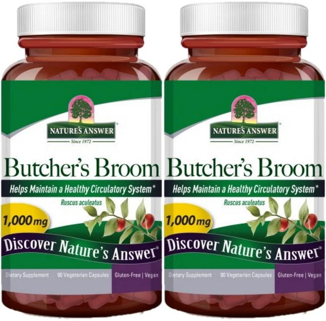 네이처스앤서 루스쿠스 아쿨레아투스 가엽수 1000mg, 2팩, 90정, 90정 - 쿠팡