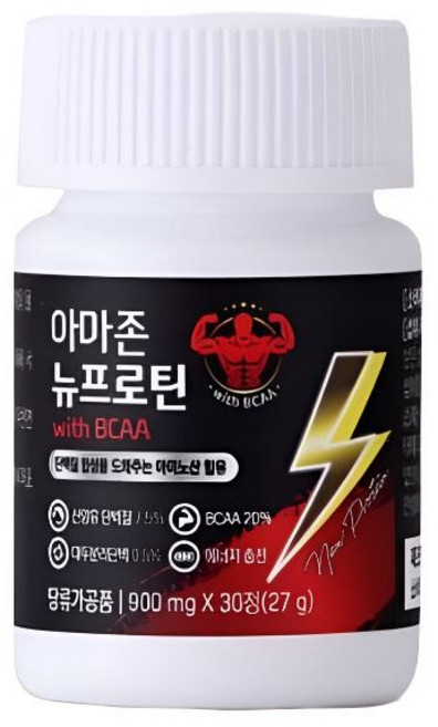 아마존 뉴프로틴 1개월분(30정) 류신 산양유 단백질 bcaa 알약 아미노산 아르기닌 마카 흑마늘, 2개, 30정