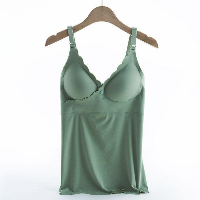 孕婦哺乳背心衣 帶胸墊 薄款 哺乳吊帶背心 冰絲內衣 舒適透氣