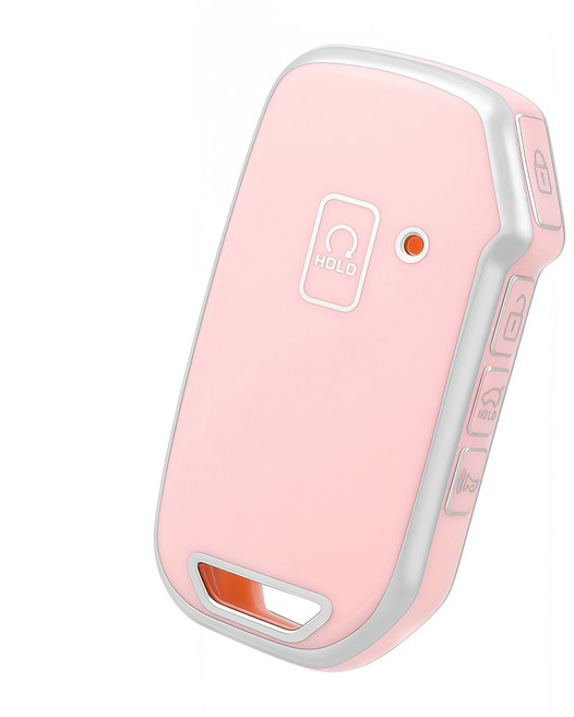 OFFCURVE 기아차 5버튼 스마트키 전체커버 TPU 키케이스 스포티지 셀토스 쏘렌토 카니발 니로 K5 호환 방수 초슬림 자동차 키커버, 파우더 실버