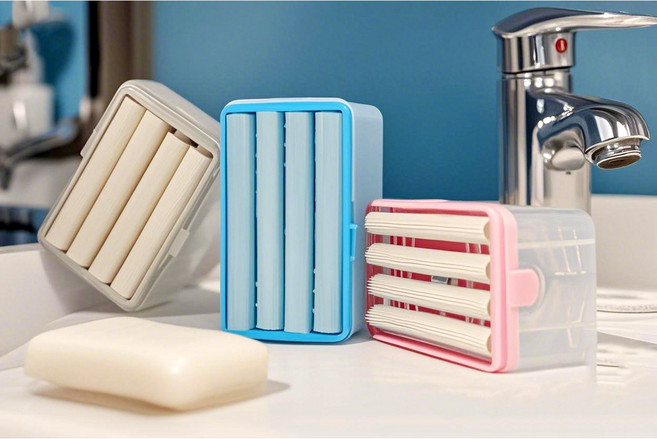 빨래비누 케이스 손세탁 비누곽 거품롤러 세탁 케이스 2개, 임의 색상 (2개)