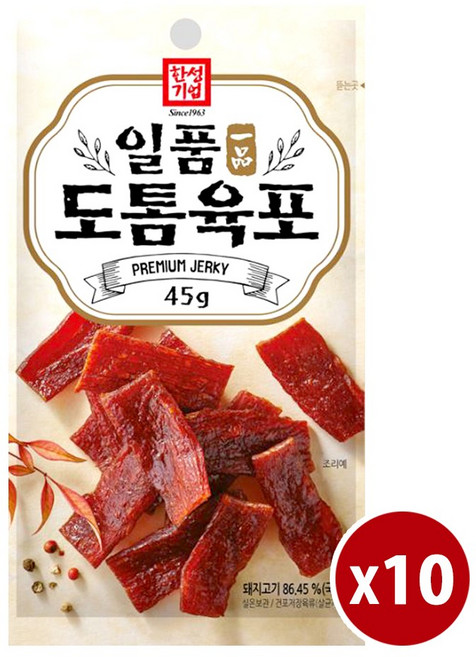 한성 일품 도톰 육포, 10개, 45g