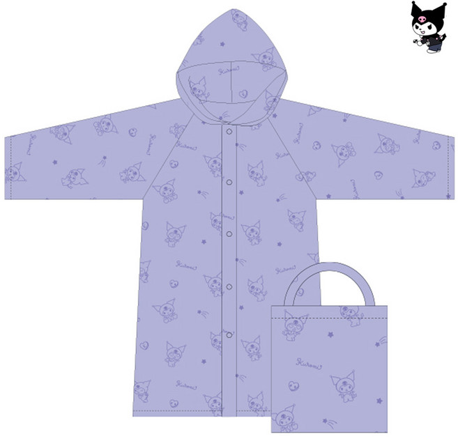 우비 산리오 우의 가방포함 여아 레인코트 캐릭터우비 비옷