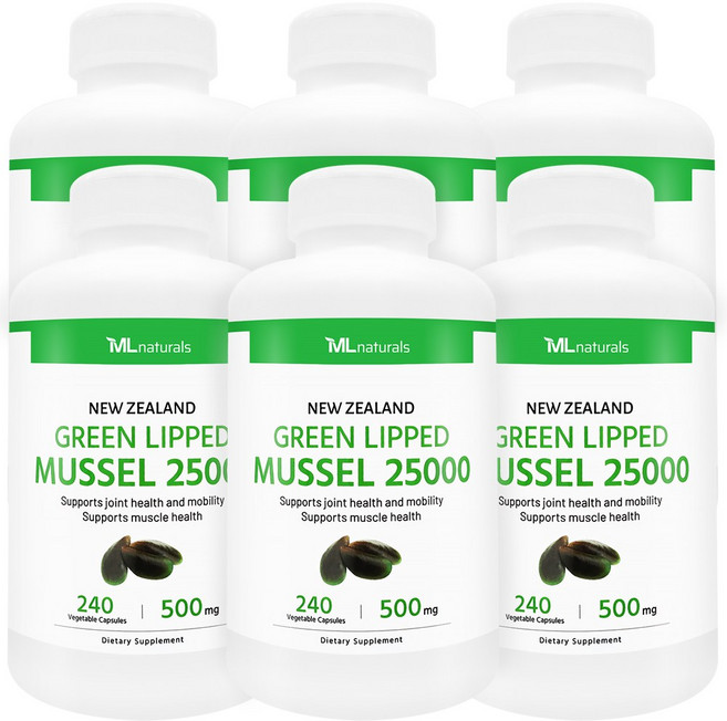 마이라이프 내추럴스 뉴질랜드 초록입홍합 25000, 240정, 6개