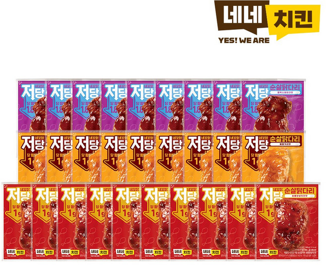 네네치킨 네꼬닭 저당 순살닭다리 혼합구성, 28개, 100g