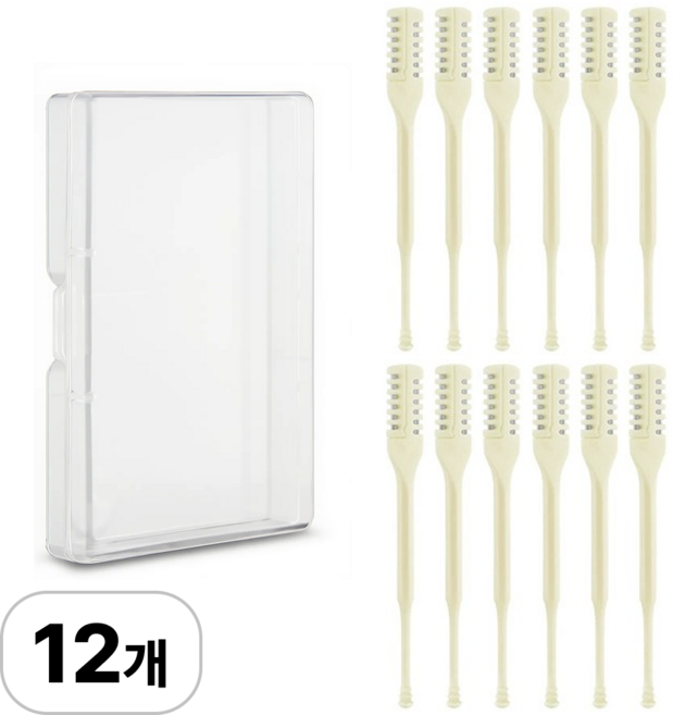 로멀리 양날 콧털 제거기 코털 정리기, 12개, 아이보리