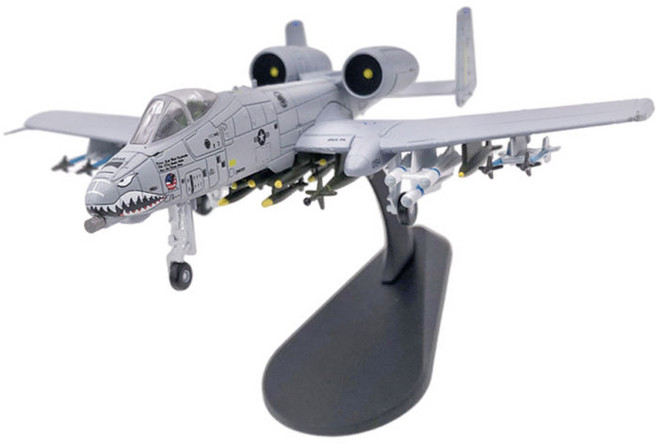 GHSHOP 1:100 스케일 다이 캐스트 합금 미국 미국 A-10 공격 비행기 비행기 모델 완구, 165x170x112mm, 플라스틱 및 합금, 회색, 1개