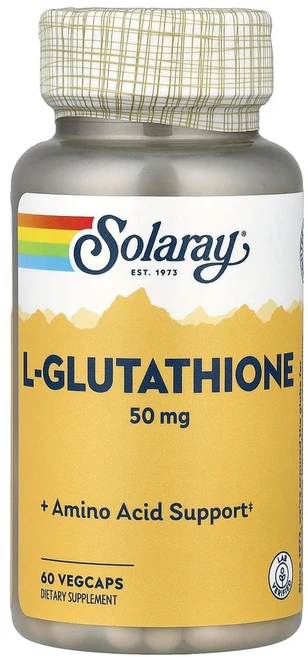 Solaray L-글루타티온 프리 폼 아미노 애시드 50mg 베지테리안 캡슐, 1개, 60정 - 쿠팡