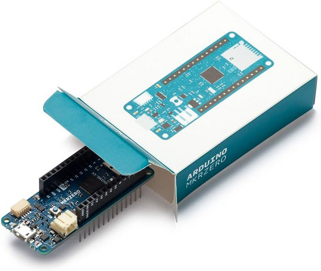 SAMD21 Cortex-M0+ 32비트 ARM MCU가 탑재된 아두이노 MKR 제로 보드 ABX00012 음악 재생을 위한 내장 SD 카드 슬롯 22개의 디지털 IO 핀 12개의