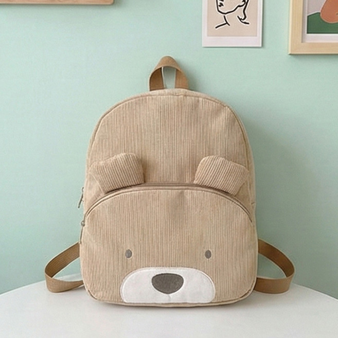 스토리원 U-SSBG049 키즈 코듀로이 곰돌이 미니 백팩
