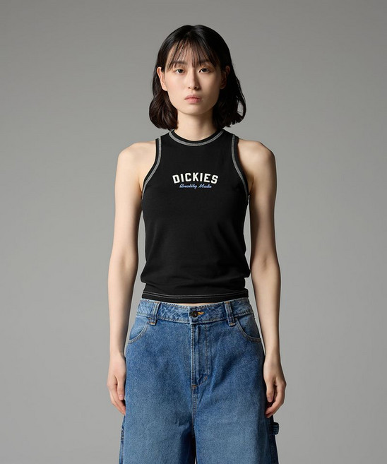 디키즈 DICKIES 우먼스 레이서 탑 블랙 144044