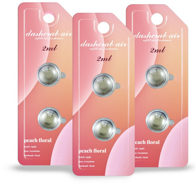 차량용방향제 호환 리필 2ml 캡슐 2개입, 피치 플로랄, 1개
