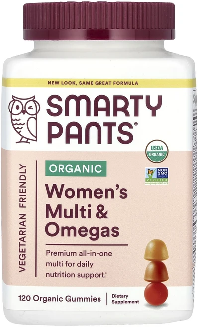 SmartyPants Organics 여성용 컴플리트 라즈베리맛 레몬라임맛 포도맛 베지 구미젤리 120개, SmartyPantsOrganics여성용컴플리트라즈베리, 1개 - 쿠팡
