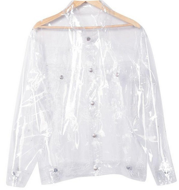 PVC 비닐 점퍼 투명 상의 행사 무대 의상