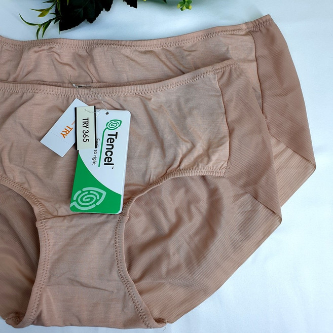 트라이365 맥시 노라인 부인용 여자 텐셀 햄라인 삼각 블랙2매 베이지2매