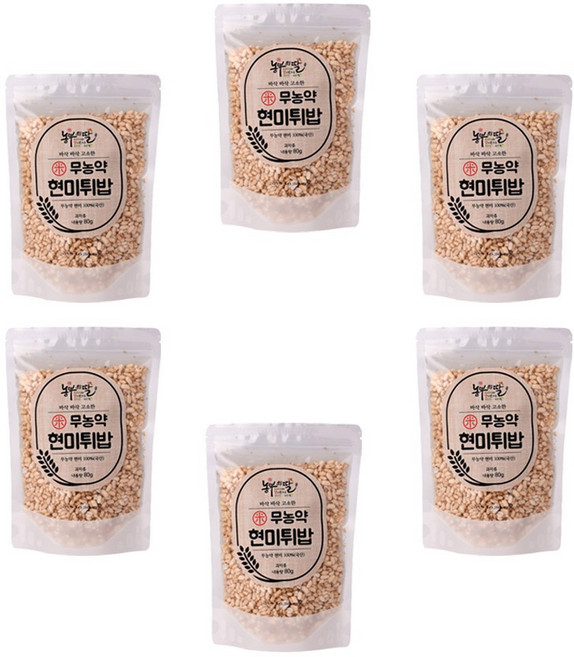 농부의딸 무농약 현미 튀밥, 80g, 6개