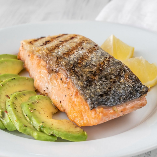 리얼 숯불 바베큐 연어스테이크, 4개, 70g