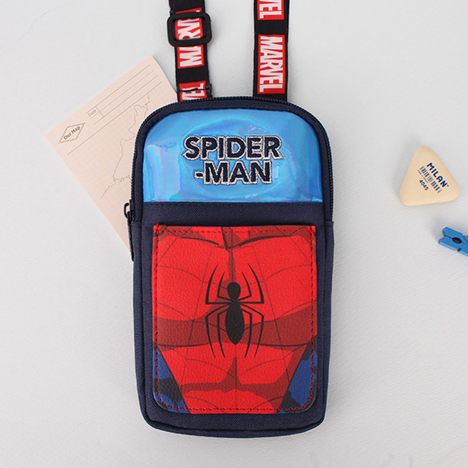 마블 스파이더맨 이펙트 핸드폰 가방 유아 아동 어린이 아동용품 유아용품 캐릭터용품 어린이집 유치원 단체선물 생일선물