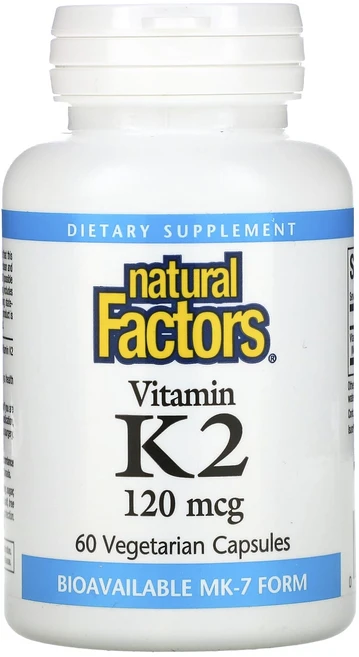 Natural Factors 비타민K2 120mcg 베지 캡슐 60정, NaturalFactors비타민K2120mcg베지캡슐6, 1개 - 쿠팡