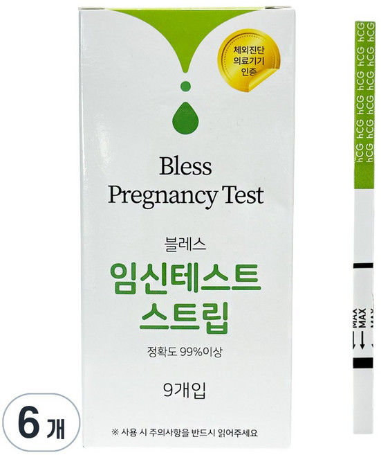 블레스 AI기반 스마트 임신테스트기, 6개, 9개입